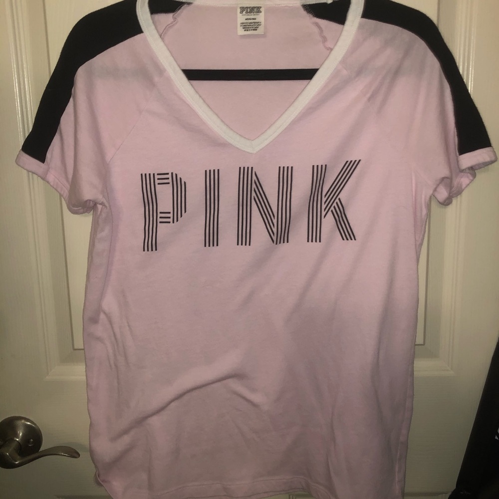 VS PINK baby pink tank with logo size M